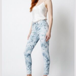 Good American Cloud Tie Dye Good Legs Jeans Plus Size 24 NWT Blue & White